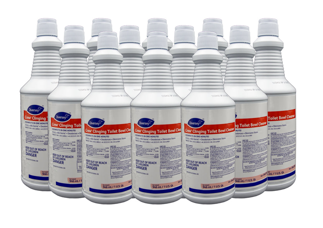 Diversey 4578 Crew 1 qt Clinging Toilet Bowl Cleaner - Floral 12 Pack