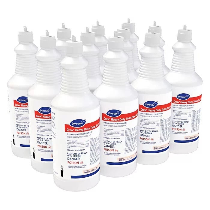 Diversey 4578 Crew 1 qt Clinging Toilet Bowl Cleaner - Floral 12 Pack